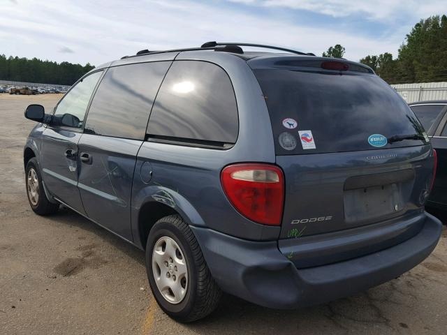 1B4GP25332B728473 - 2002 DODGE CARAVAN SE BLUE photo 3