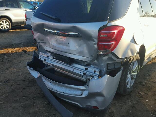 2GNALCEK7H1541349 - 2017 CHEVROLET EQUINOX LT SILVER photo 9