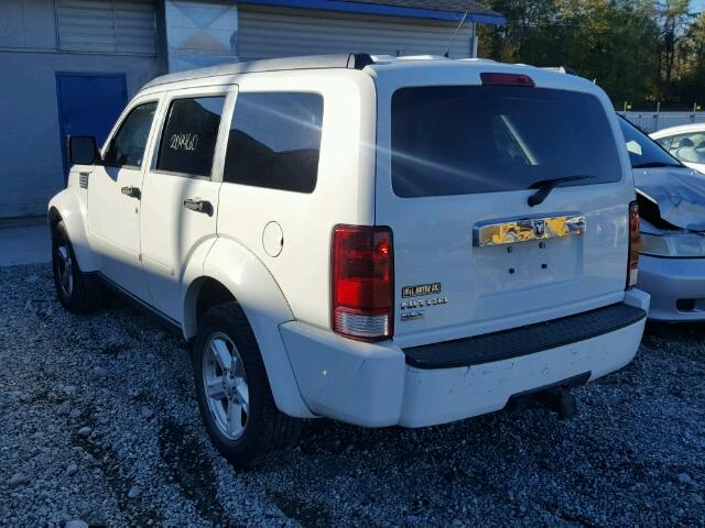 1D8GT58K17W593319 - 2007 DODGE NITRO SLT WHITE photo 3