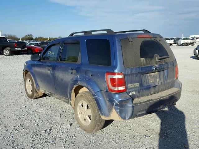 1FMCU03799KA07875 - 2009 FORD ESCAPE XLT BLUE photo 3