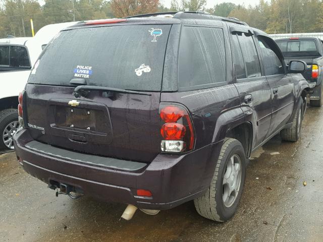 1GNDS13S682122982 - 2008 CHEVROLET TRAILBLAZE PURPLE photo 4