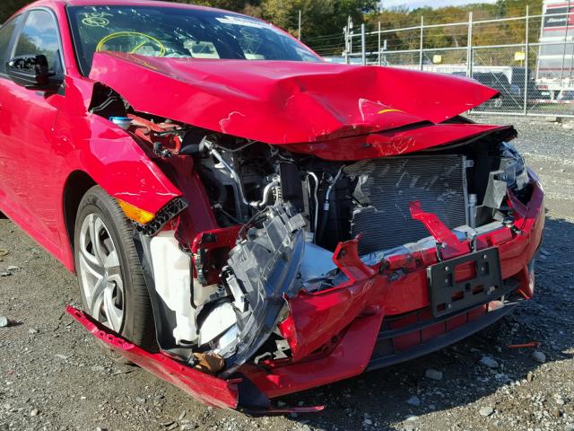 2HGFC2F52HH510021 - 2017 HONDA CIVIC RED photo 9