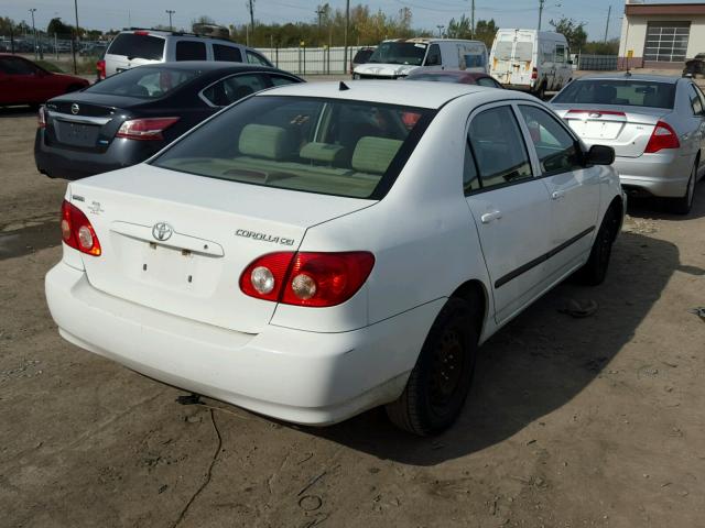 2T1BR32E57C795443 - 2007 TOYOTA COROLLA CE WHITE photo 4