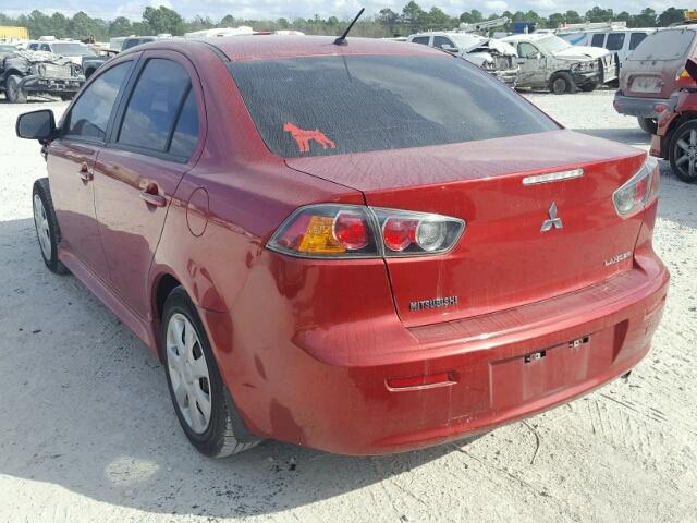 JA32U2FUXEU004039 - 2014 MITSUBISHI LANCER ES/ RED photo 3