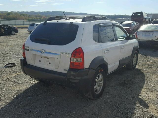 KM8JN72D88U866236 - 2008 HYUNDAI TUCSON WHITE photo 4