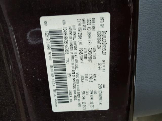 1D4HB48N35F555018 - 2005 DODGE DURANGO PURPLE photo 10