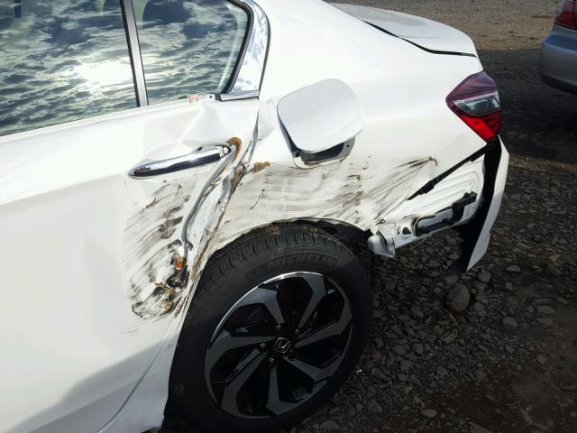 1HGCR2F74GA240435 - 2016 HONDA ACCORD EX WHITE photo 9