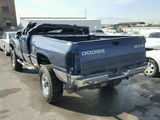 1B7KF2367YJ108589 - 2000 DODGE RAM 2500 BLUE photo 3