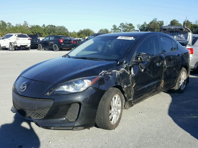 JM1BL1W76C1694279 - 2012 MAZDA 3 BLACK photo 2