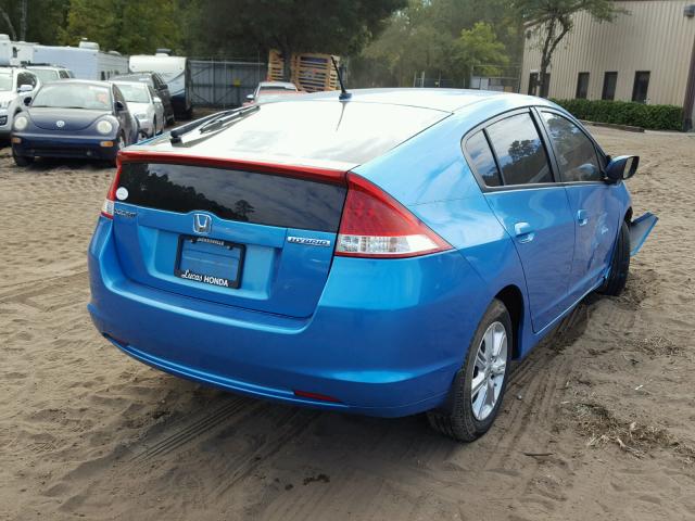 JHMZE2H74AS026532 - 2010 HONDA INSIGHT BLUE photo 4