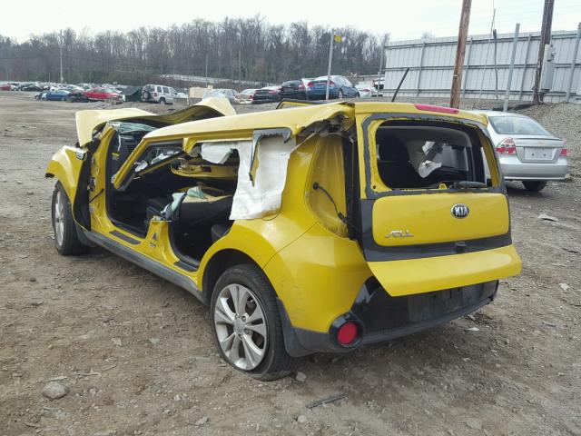 KNDJP3A51G7283344 - 2016 KIA SOUL + YELLOW photo 3