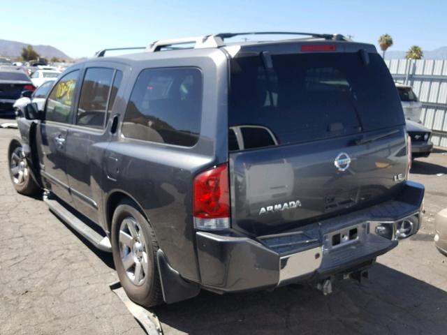 5N1AA08A35N726018 - 2005 NISSAN ARMADA SE GRAY photo 3