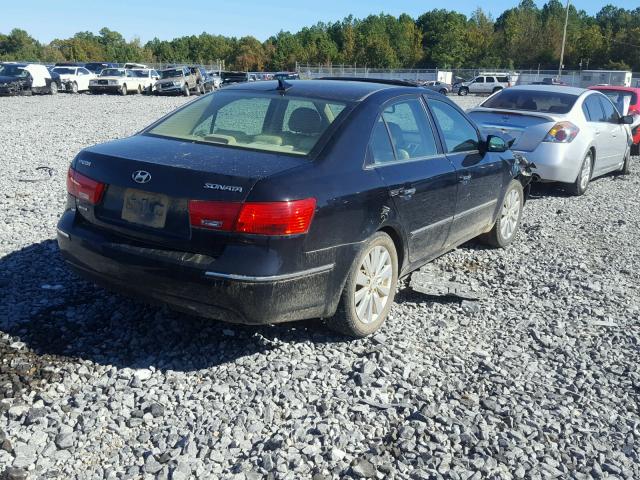 5NPEU46C39H475354 - 2009 HYUNDAI SONATA SE BLACK photo 4