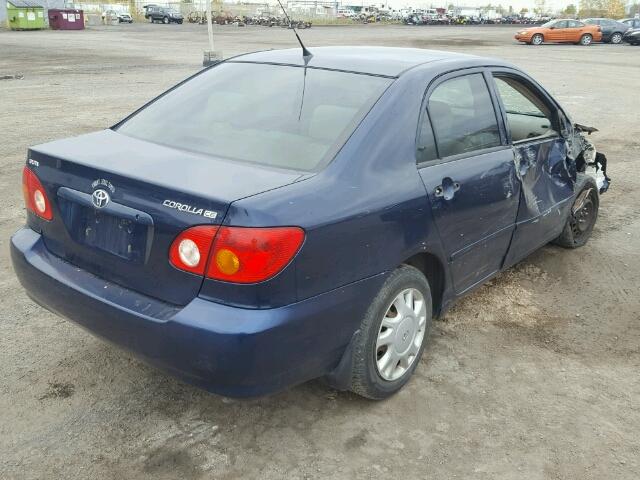 2T1BR32E54C830087 - 2004 TOYOTA COROLLA CE BLUE photo 4