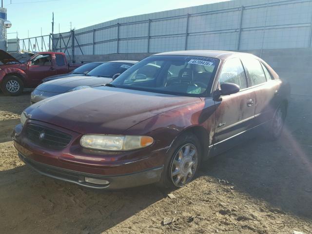 2G4WF5217X1408291 - 1999 BUICK REGAL GS MAROON photo 2