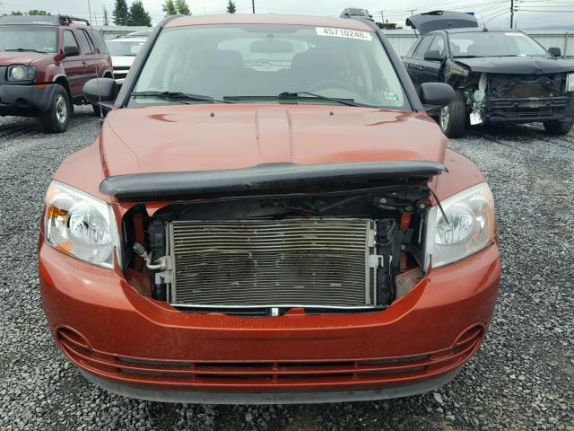 1B3HB48B67D361005 - 2007 DODGE CALIBER SX ORANGE photo 9