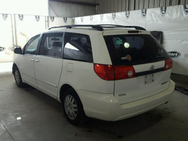 5TDZK23C68S134913 - 2008 TOYOTA SIENNA CE WHITE photo 3