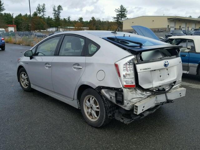 JTDKN3DU0A0031548 - 2010 TOYOTA PRIUS SILVER photo 3