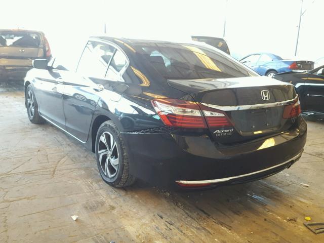 1HGCR2F42GA087673 - 2016 HONDA ACCORD LX BLACK photo 3