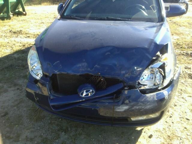 KMHCN36C37U011221 - 2007 HYUNDAI ACCENT BLUE photo 9