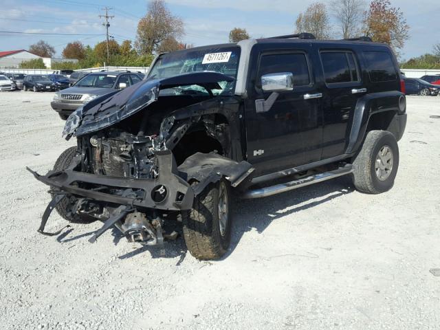 5GTDN13E778140101 - 2007 HUMMER H3 BLACK photo 2