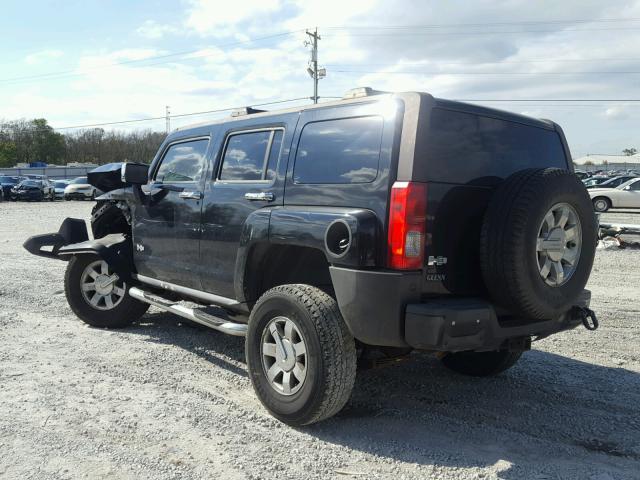 5GTDN13E778140101 - 2007 HUMMER H3 BLACK photo 3