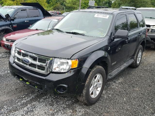 1FMCU49H68KC65955 - 2008 FORD ESCAPE HEV BLACK photo 2