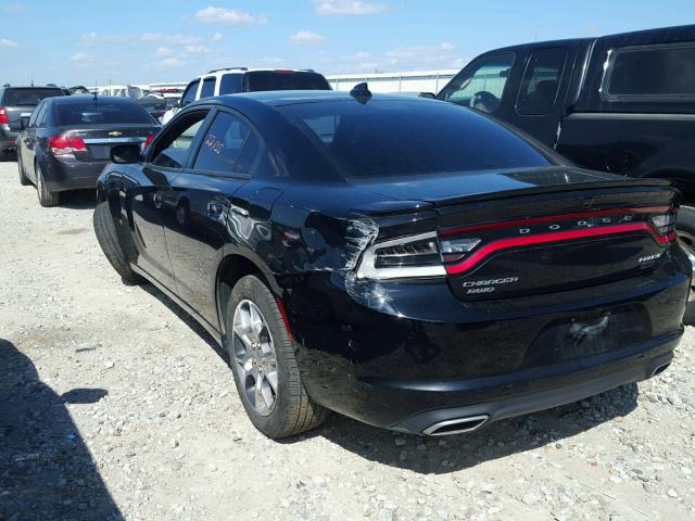 2C3CDXJG5GH293863 - 2016 DODGE CHARGER SX BLACK photo 3