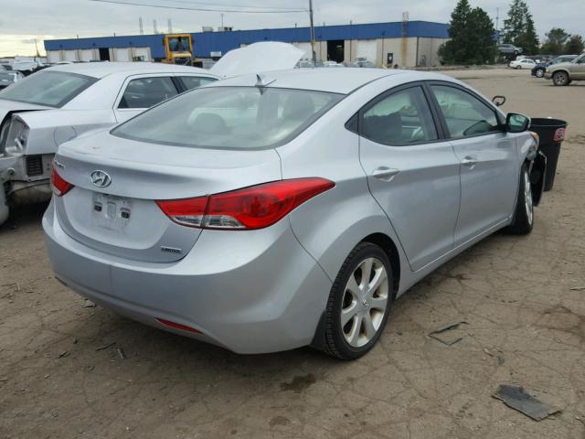 5NPDH4AE6CH105905 - 2012 HYUNDAI ELANTRA SILVER photo 4