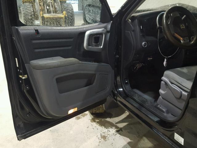 2HJYK16348H511069 - 2008 HONDA RIDGELINE BLACK photo 9