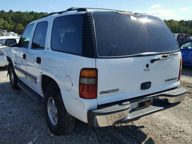 1GNEC13V82J333898 - 2002 CHEVROLET TAHOE C150 WHITE photo 3