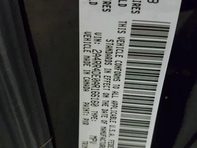 2A4RR4DE0AR166160 - 2010 CHRYSLER TOWN & COU BLACK photo 10