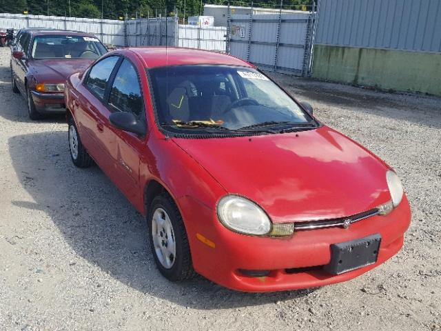 1B3ES46C3YD842071 - 2000 DODGE NEON BASE RED photo 1