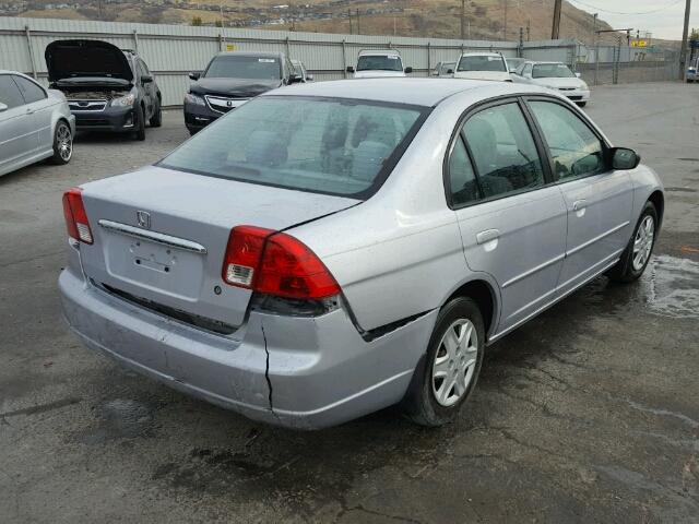 1HGES16623L013421 - 2003 HONDA CIVIC LX SILVER photo 4