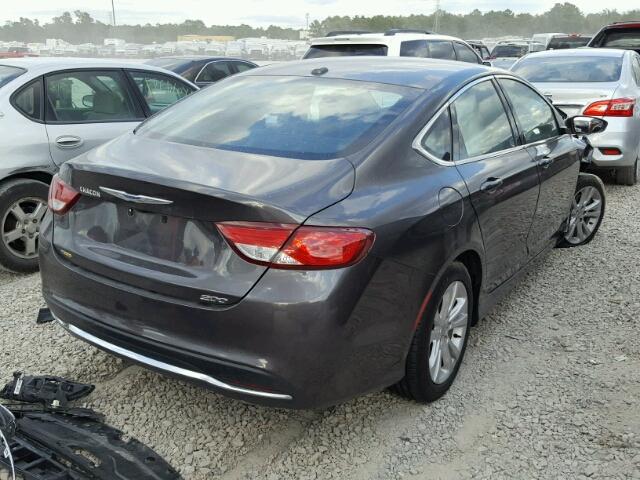 1C3CCCAB9GN136103 - 2016 CHRYSLER 200 LIMITE GRAY photo 4