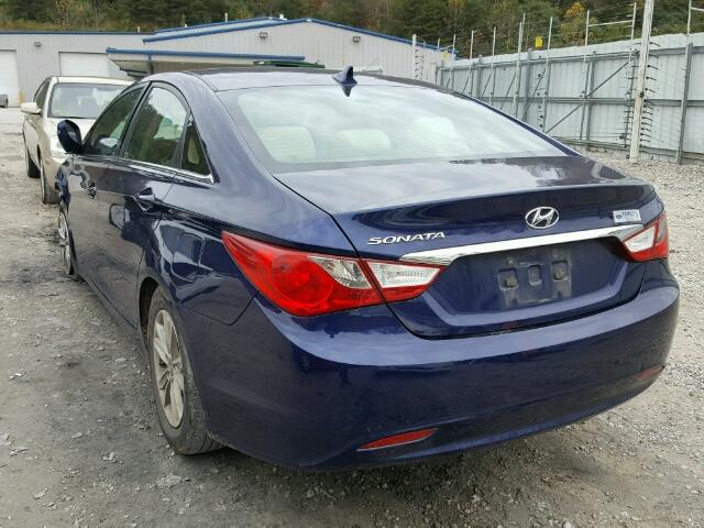 5NPEB4AC6BH066400 - 2011 HYUNDAI SONATA GLS BLUE photo 3