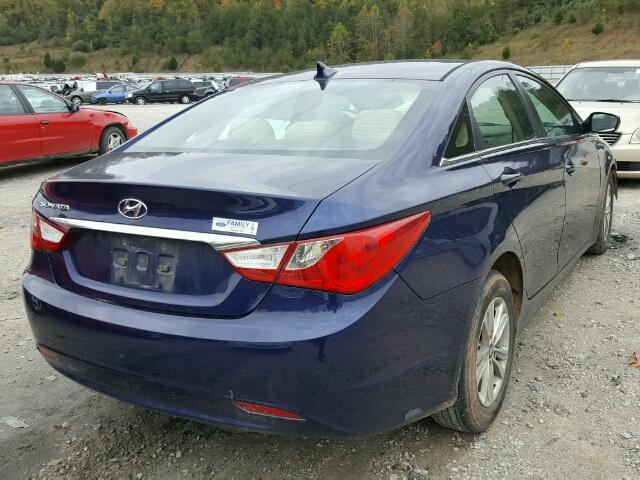 5NPEB4AC6BH066400 - 2011 HYUNDAI SONATA GLS BLUE photo 4