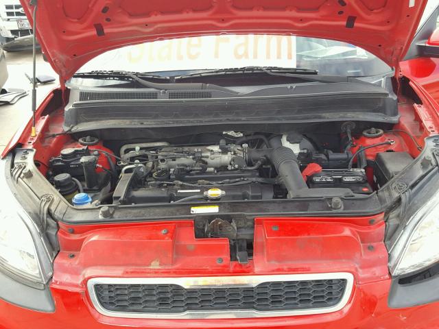 KNDJT2A29A7113400 - 2010 KIA SOUL RED photo 7