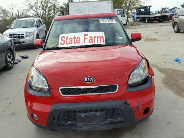 KNDJT2A29A7113400 - 2010 KIA SOUL RED photo 9