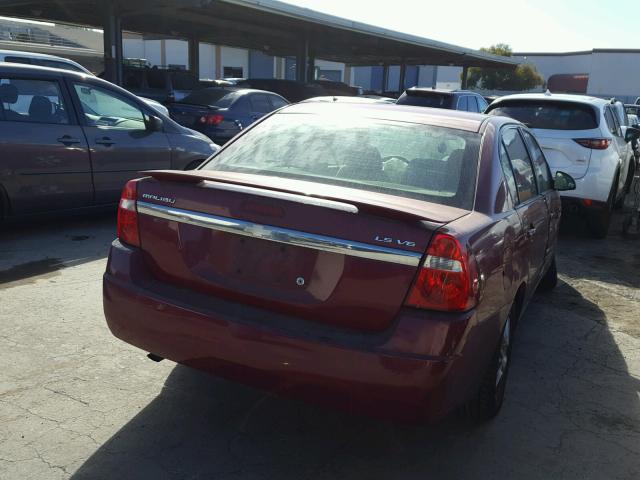 1G1ZT54844F143167 - 2004 CHEVROLET MALIBU LS RED photo 4