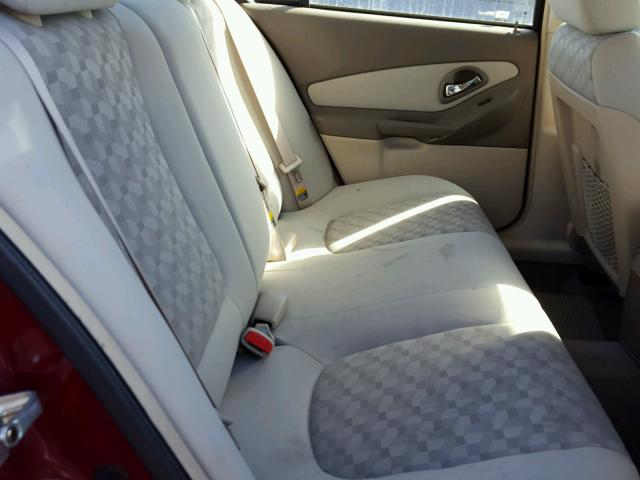1G1ZT54844F143167 - 2004 CHEVROLET MALIBU LS RED photo 6