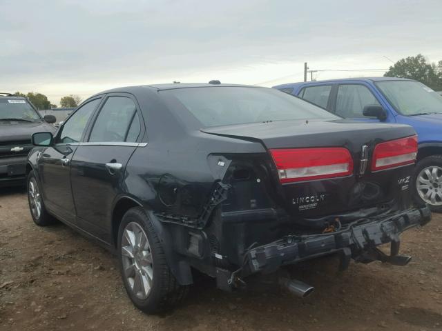 3LNHL2JC0AR646604 - 2010 LINCOLN MKZ BLACK photo 3