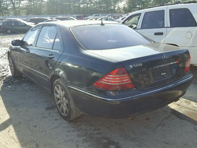 WDBNG75JX3A325411 - 2003 MERCEDES-BENZ S 500 BLACK photo 3