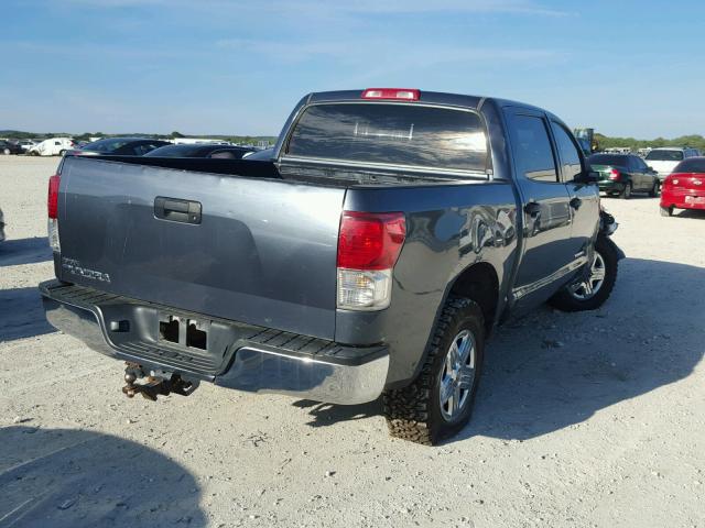 5TFEM5F13AX003541 - 2010 TOYOTA TUNDRA CRE GRAY photo 4