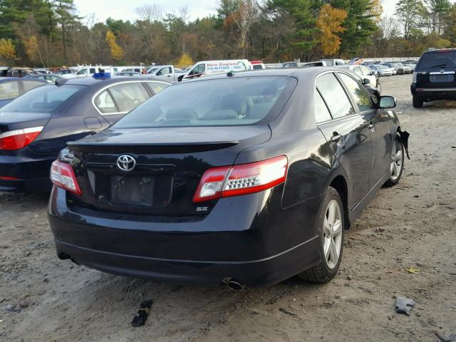 4T1BK3EK5BU122052 - 2011 TOYOTA CAMRY SE BLACK photo 4