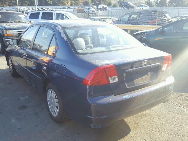 2HGES16595H550391 - 2005 HONDA CIVIC BLUE photo 3