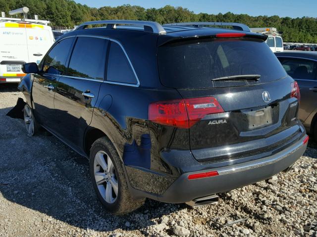 2HNYD2H24BH520476 - 2011 ACURA MDX BLACK photo 3