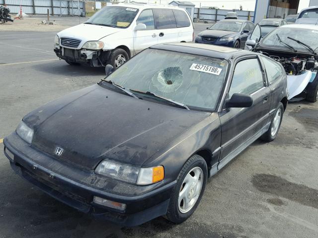 JHMED8456LS019836 - 1990 HONDA CIVIC CRX BLACK photo 2