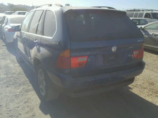 WBAFB33551LH24912 - 2001 BMW X5 4.4I BLUE photo 3