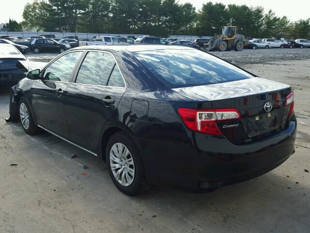 4T4BF1FK0DR308064 - 2013 TOYOTA CAMRY L BLACK photo 3